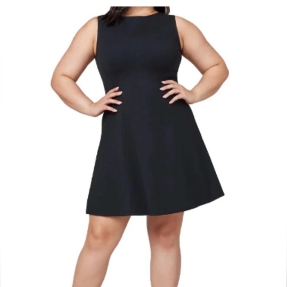NWT SPANX Perfect Fit & Flare Classic Black Dress Size Large -  threedaughtersproperties.com